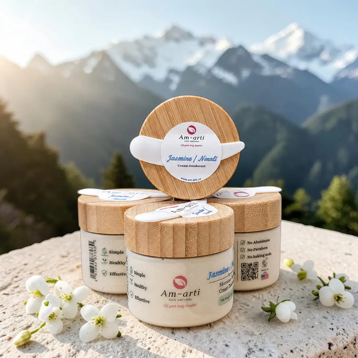 Jasmine & Neroli Natural Cream Deodorant | Am-arti