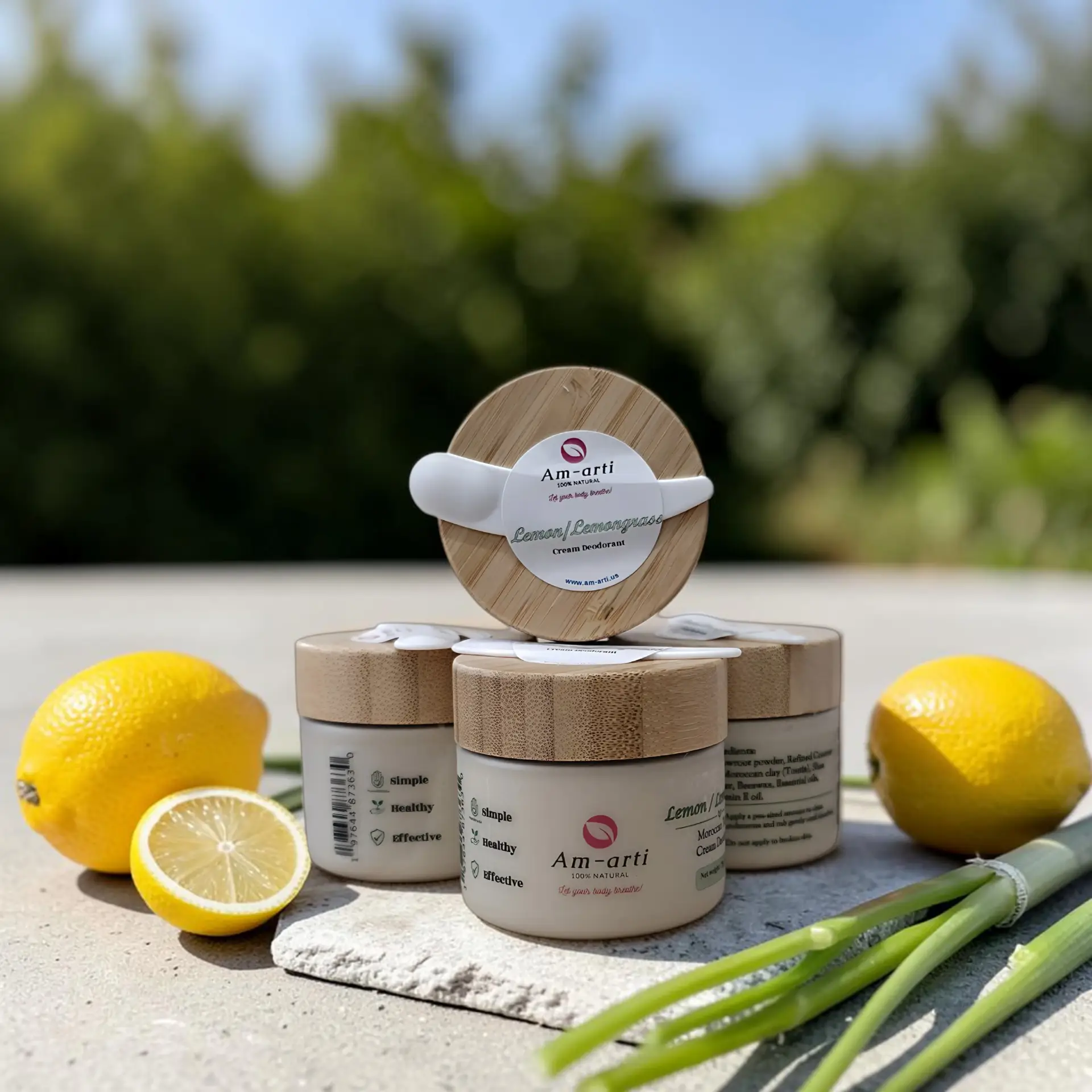 Lemon / Lemongrass Natural Cream Deodorant - 2.6oz
