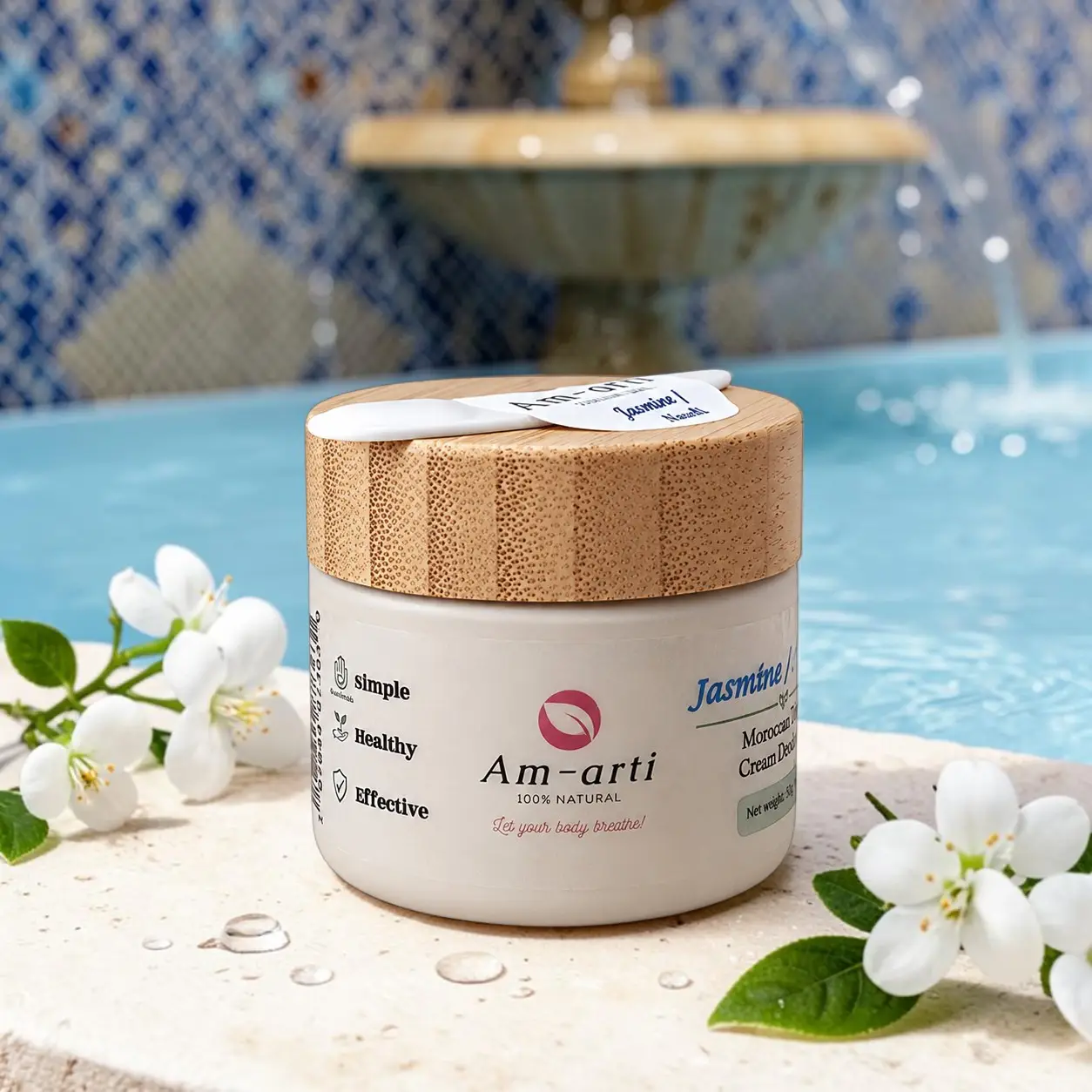Jasmine/Neroli Natural Cream Deodorant - 2.6oz | Am-arti | Natural Jasmine/Neroli Natural Cream Deodorant - 2.6oz | Am-arti | Natural